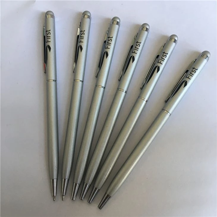 Golden Clip Twist Type Aluminum Ballpoint Pen