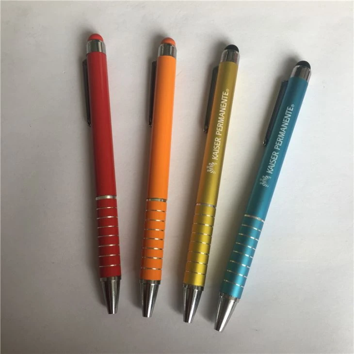 Metal Rings Stylus Topper Aluminum Ball Pen