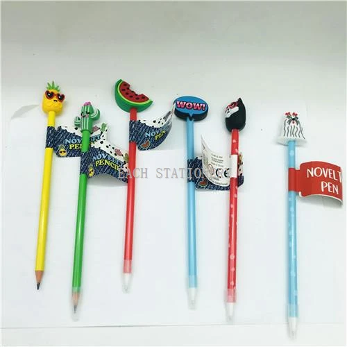 Amusing Modeling Pencil With Rubber Toy