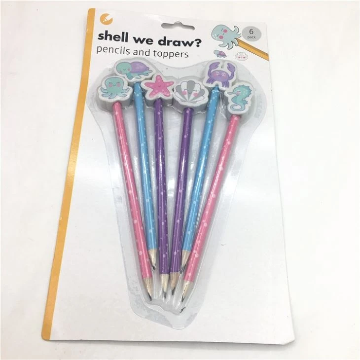 Cute OEM Design Eraser Pencil Set 6pcs Pack Cute OEM Design Eraser Pencil Set 6pcs Pack