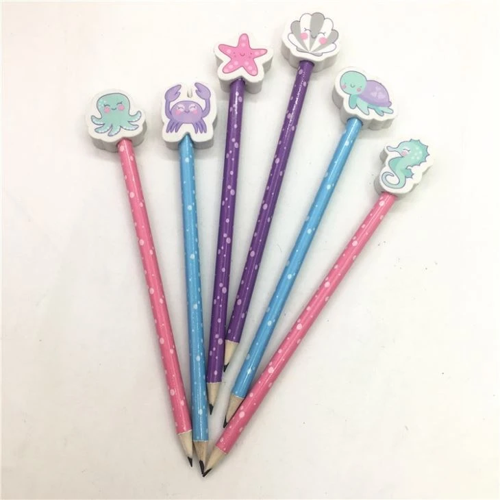 Cute OEM Design Eraser Pencil Set 6pcs Pack Cute OEM Design Eraser Pencil Set 6pcs Pack
