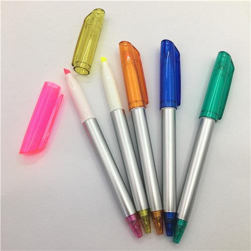 Double Head Roller Pen With Highlighter Marker Pen