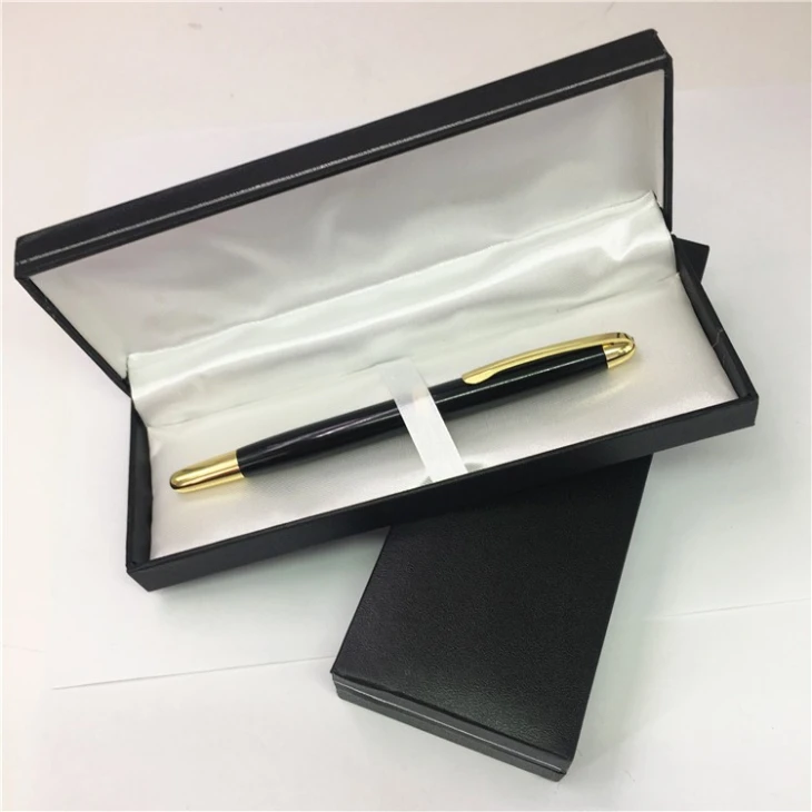 Luxury Black Metal Pen With Golden Clip Gift Box Pack