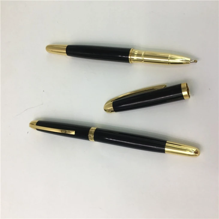 Luxury Black Metal Pen With Golden Clip Gift Box Pack