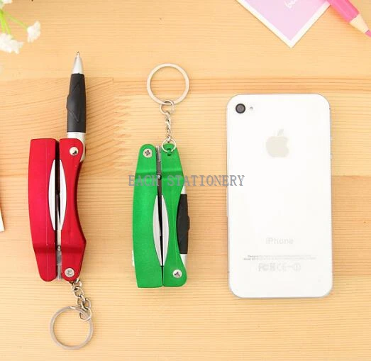 keychain type pen with led and scissor