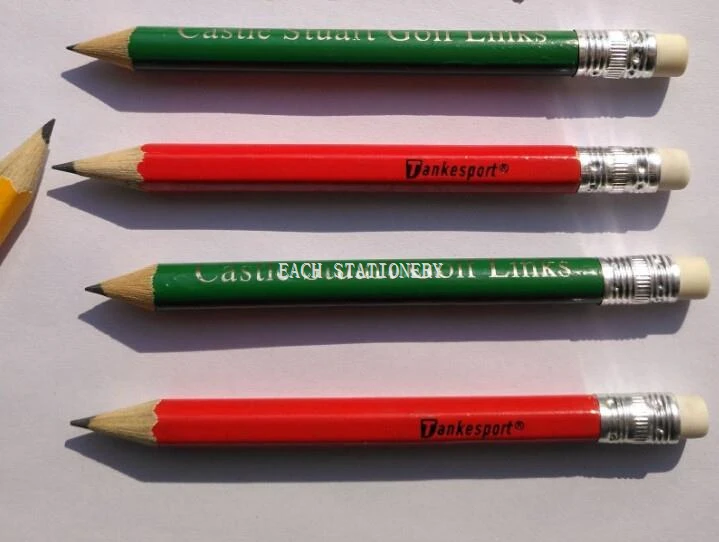 Mini Size Golf Pencil With Eraser Mini Size Golf Pencil With Eraser
