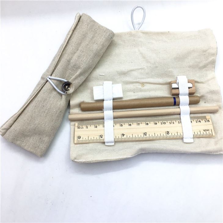 Stationery Set With Cotton Roll Up Pouch Stationery Set With Cotton Roll Up Pouch