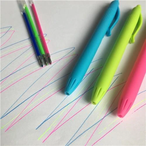 Non-toxic Neon Ink Highlighter Ball Pen Non-toxic Neon Ink Highlighter Ball Pen