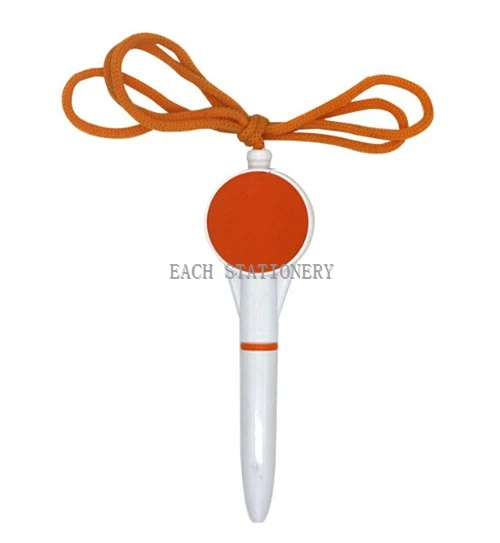 Round Top Lanyard Cord Plastic Pen Round Top Lanyard Cord Plastic Pen