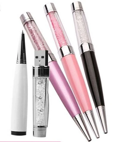 USB Flash Drive Crystal Metal Pen
